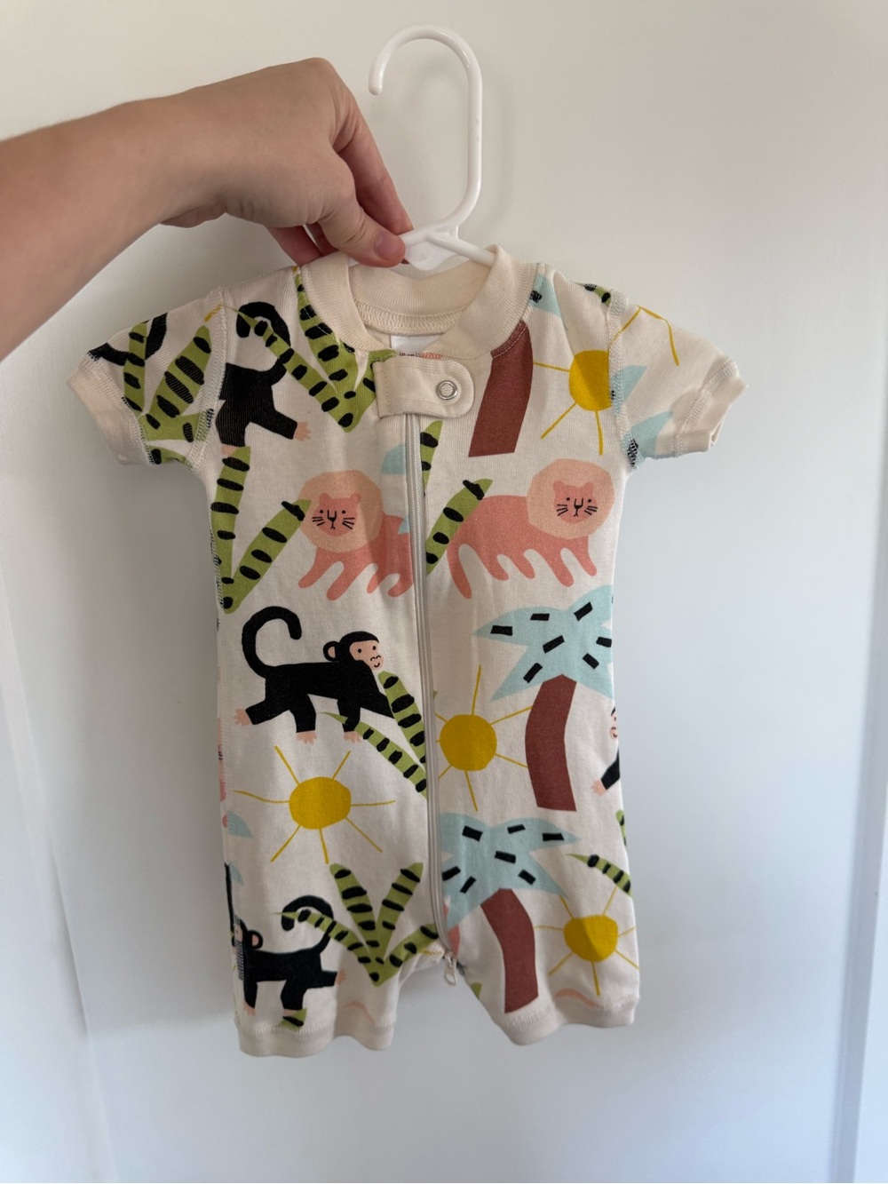Hanna Andersson 3-6 months Jungle Animal shortie